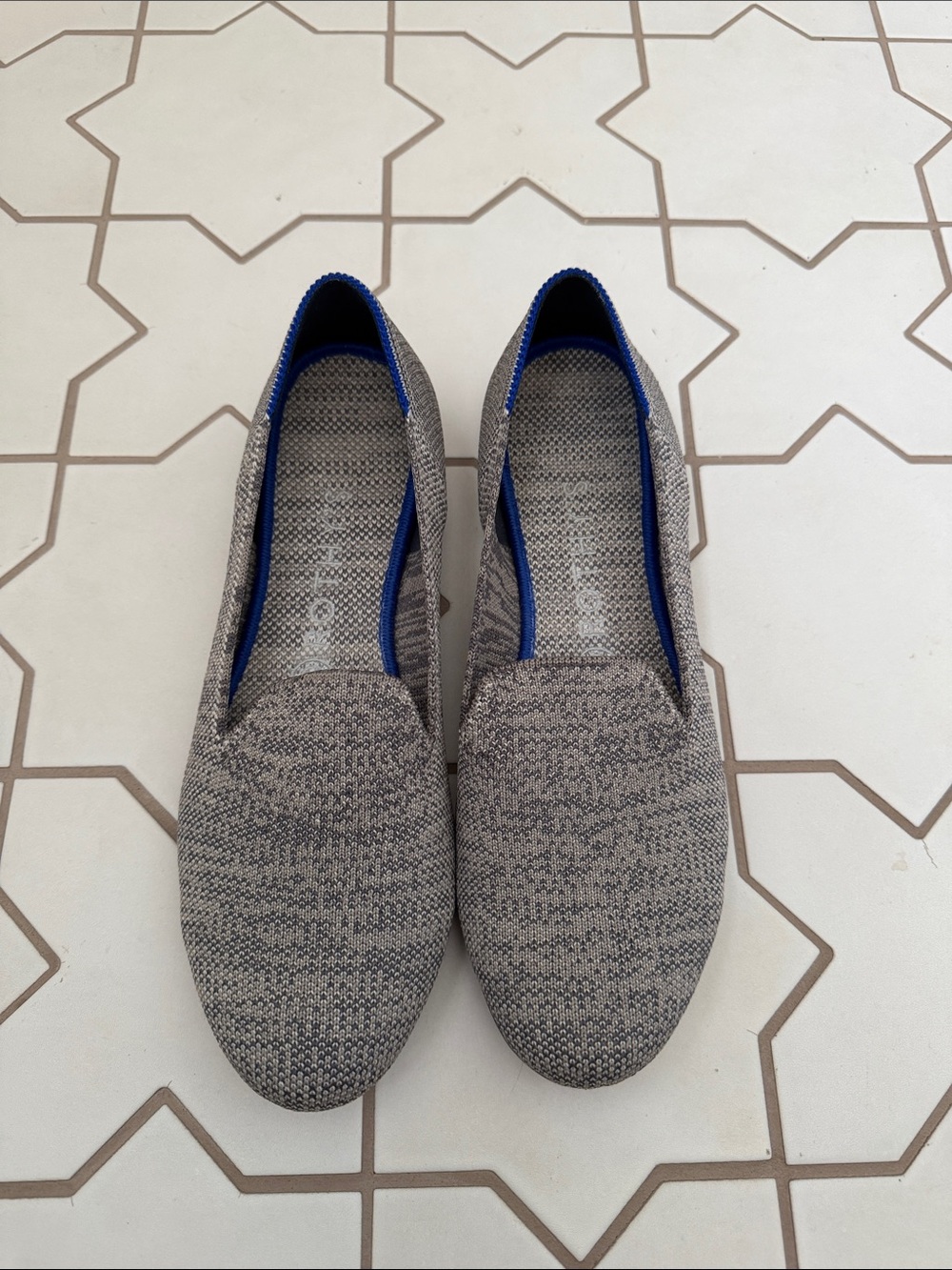 Rothy's Gray Knit Slip-On Loafers